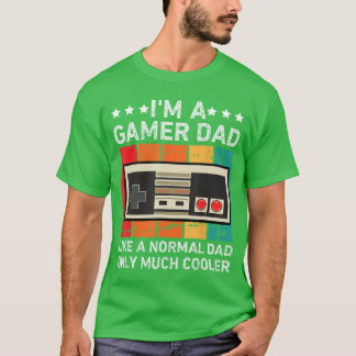 Camiseta Pai Gamer Divertido para Homens Pai de Jogo de Víd