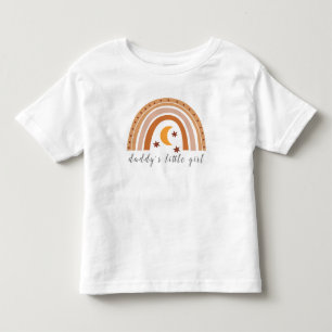 Camiseta Pai Garota Bonita Boho Arco-Íris Personalizado