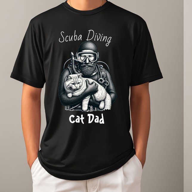 Camiseta Pai Gato de Mergulho (Criador carregado)