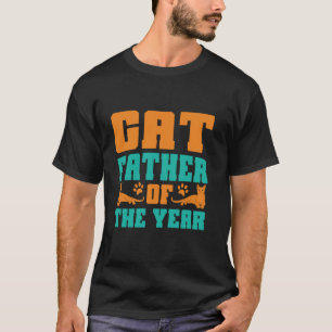 Camiseta Pai Gato do Ano Gato Pai