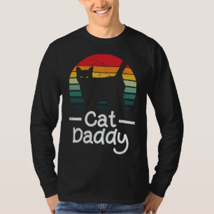 Camiseta Pai Gato Mens Longa Capa