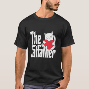 Camiseta Pai Gato O Padrinho do Gato Adorável Pai Gato Bran