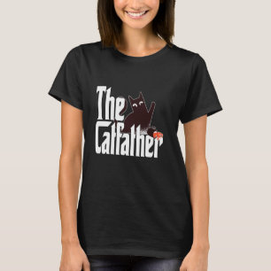Camiseta Pai Gato O Padrinho do Gato Café Preto Pai do Gato
