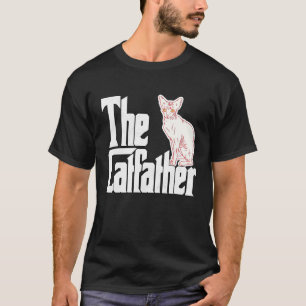 Camiseta Pai Gato O Padrinho do Gato Gato Sphynx Fofo Pai d