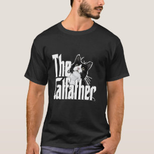 Camiseta Pai Gato O Padrinho do Gato Gordo Gato Preto e Bra