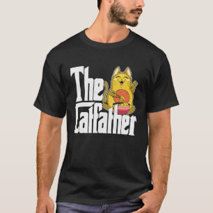 Camiseta Pai Gato O Padrinho do Gato Louca Comida Pai do Ga