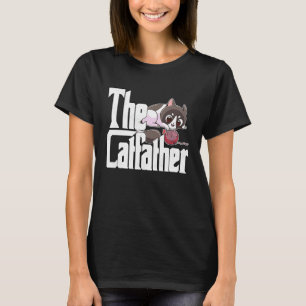 Camiseta Pai Gato O Padrinho do Gato Loucamente Fofo Pai do