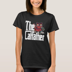 Camiseta Pai Gato O Padrinho do Gato Louco Caos Pai do Gato