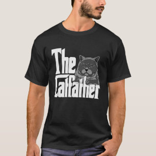 Camiseta Pai Gato O Padrinho do Gato Pai do Gato Louco Pai 