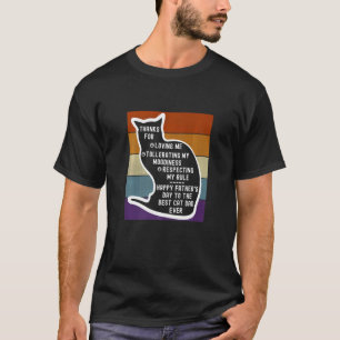 Camiseta Pai Gato Retrô Feliz Dia dos Pais Do Gato Melhor G