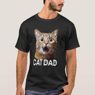 Camiseta Pai Gato Ruivo Pai de Gato Engraçado Gato Pai Kitt