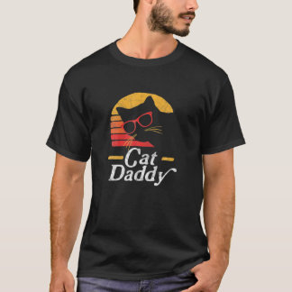 Camiseta Pai Gato Vintage Oitava Estilo Vidro Hipster Gato