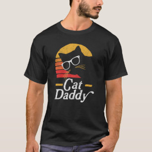 Camiseta Pai Gato Vintage Oitava Estilo Vidro Hipster Gato