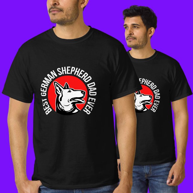 Camiseta Pai german shepherd, Pai Cachorro (Criador carregado)