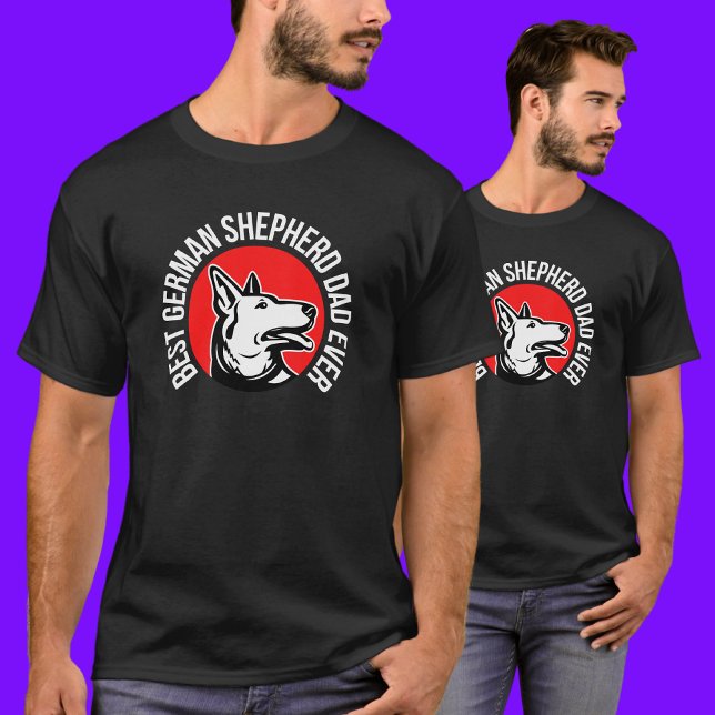 Camiseta Pai german shepherd, Pai Cachorro (Criador carregado)