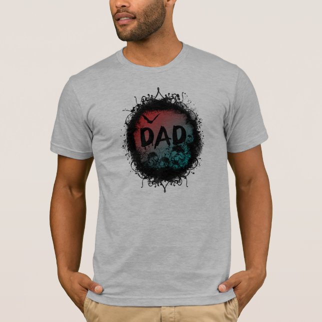 Camiseta Pai Gótico Grunge com Hulls e Bat (Frente)
