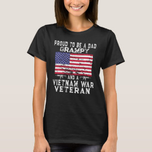 Camiseta Pai Grampy Vietnã Veterano Retrô Norte Estados Uni