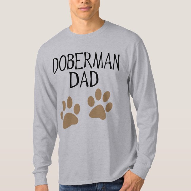 Camiseta Pai grande do Doberman das patas (Frente)