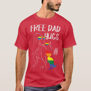 Camiseta Pai Gratuito Abraça Pai LGBT Dinossauro Re-Present