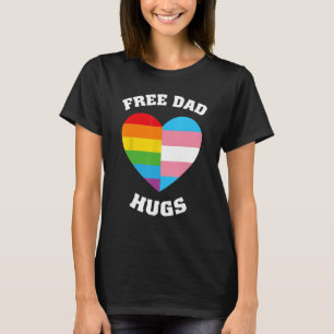 Camiseta Pai GRATUITO HUGS Rainbow LGBT Flag Orgulho gay