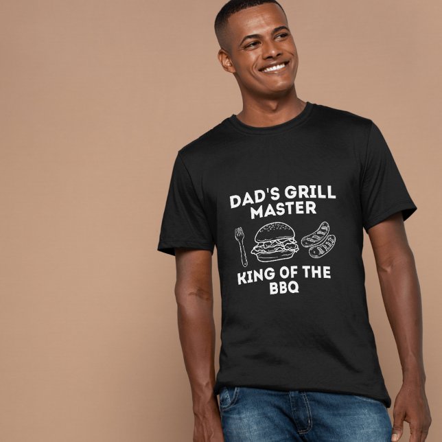 Camiseta Pai Grill Mestre - Rei do CHURRASCO (Dad's Grill Master - King of The BBQ)