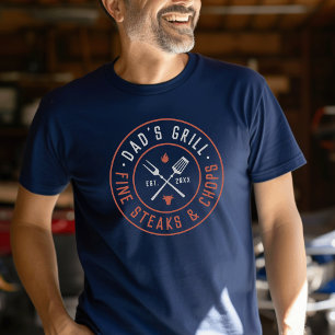 Camiseta Pai Grill Personalizado Ano Estabelecido