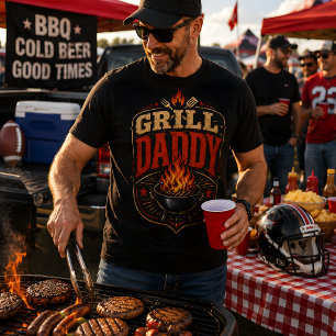 Camiseta Pai Grill Vintage Churrasco Retro grelha do pai