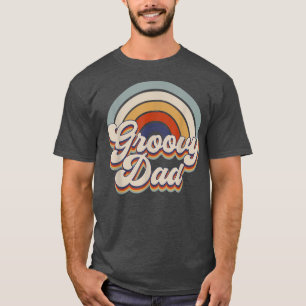 Camiseta Pai Groovy 70s Nostalgia Estética 1970s Retro Mãe