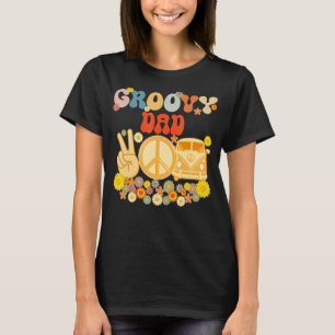 Camiseta Pai Groovy Retro Correspondente Chá de fraldas Fam