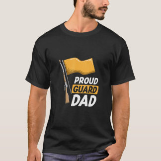 Camiseta Pai Guarda Orgulhoso Masculino Pai Guarda de Cor P
