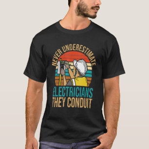Camiseta Pai Handyman Electricians Condutor elétrico eng