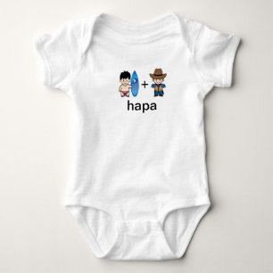 Camiseta Pai havaiano de Hapa & Bodysuit americano do pai