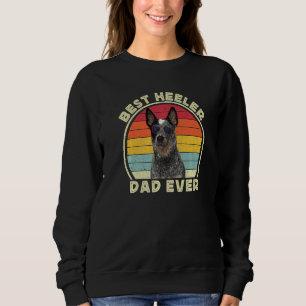 Camiseta Pai Heeler Masculino Para Homens Azul Retro Austra