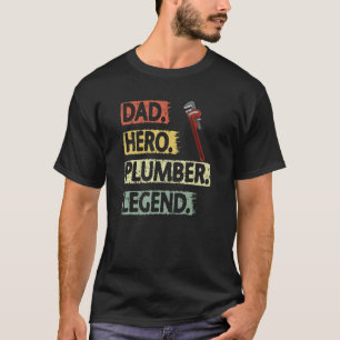 Camiseta Pai Hero Plumber Legend Wrench Comerciante