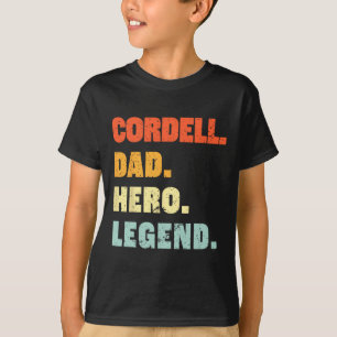 Camiseta Pai Herói Legenda Personalizada Nome Personalizado
