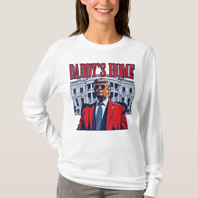Camiseta Pai Home Trump | Presente de Trump na Casa Branca (Frente)