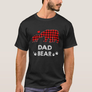 Camiseta Pai Homens Red Xadrez Natal Família Pajama D