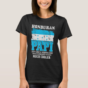 Camiseta Pai Hondurenho Bandeira de Honduras Orgulho Vintag