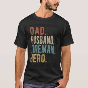 Camiseta Pai Husband Fireman Hero