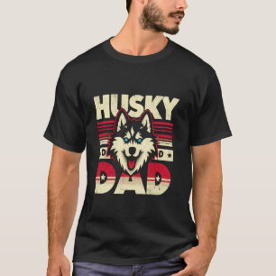 Camiseta Pai Husky Cachorro Husky Siberiano Para Homens