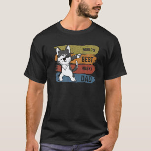 Camiseta Pai Husky de Dabbing Melhor Engraçado Dab Para Hom