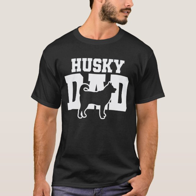 Camiseta Pai Husky Engraçado (Frente)