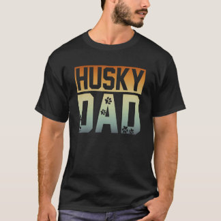 Camiseta Pai Husky Engraçado Animal Pet Papai Amante de Cac