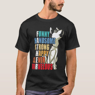 Camiseta Pai Husky Engraçado Husky Pai Forte e Bonito