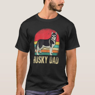 Camiseta Pai Husky Retro Engraçado Dono de Cachorro Pet Sib