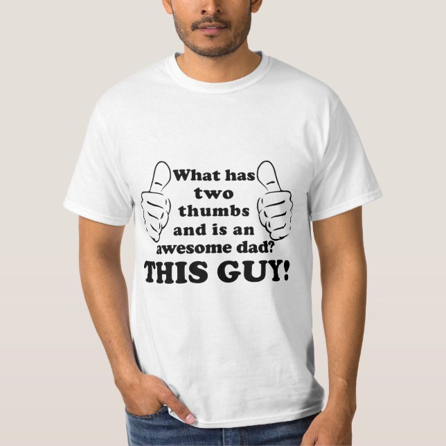 Camiseta Pai incrível com polegares (Frente)