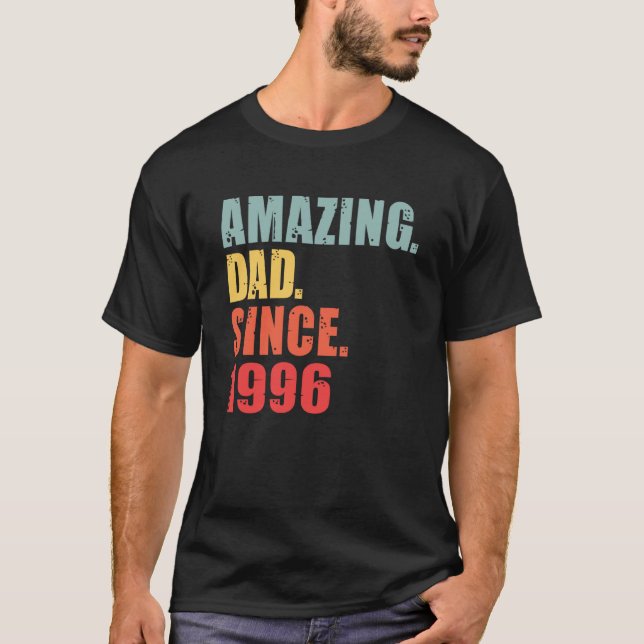 Camiseta pai Incrível De 1996 Desde 1996 (Frente)