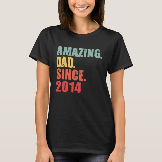Camiseta pai Incrível De 2014 Desde 2014 (Frente)