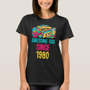 Camiseta Pai incrível desde 1980 Retro Vintage 80 s Brinque