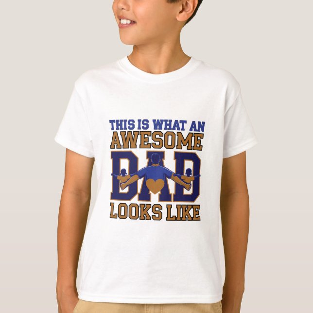 Camiseta PAI incrível É assim que um pai se parece com o ME (Frente)